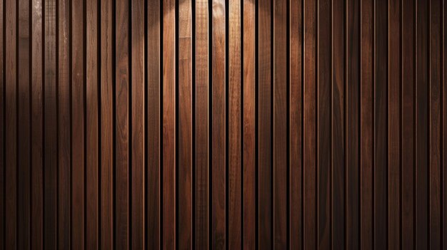 Photo a mahogany dark wood vertical slat wall covering provides a rich and elegant backdrop the individual