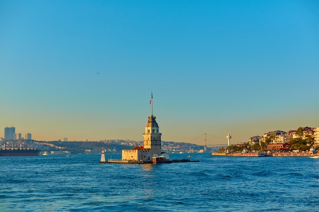 Maiden's Tower in the Bosphorus Strait. One of the symbols of the city of Istanbul.