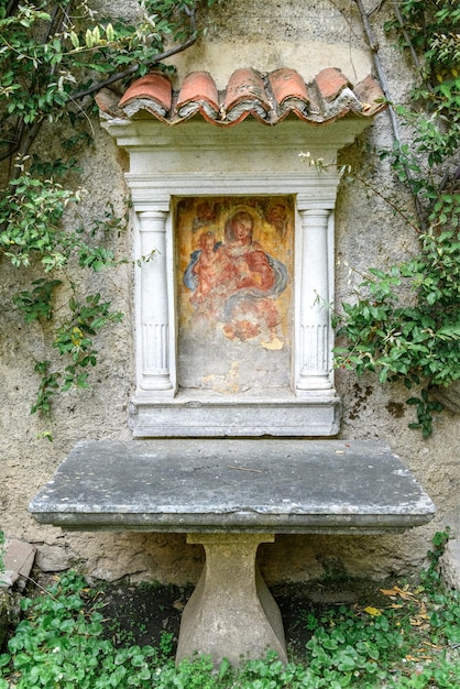 Main cloister of Certosa of The Certosa di Padula a monastery in the province of Salerno in Campania Italy