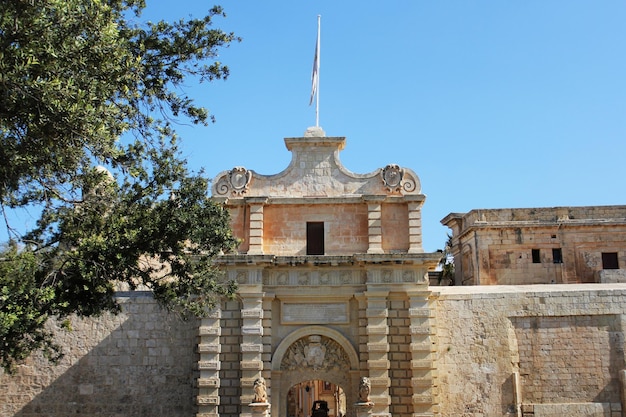 Main entrance gate of Mdina in Malta Mdina is ancient capital of Malta