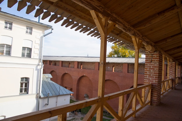 The main gallery of the defensive walls of the Zaraisk Kremlin