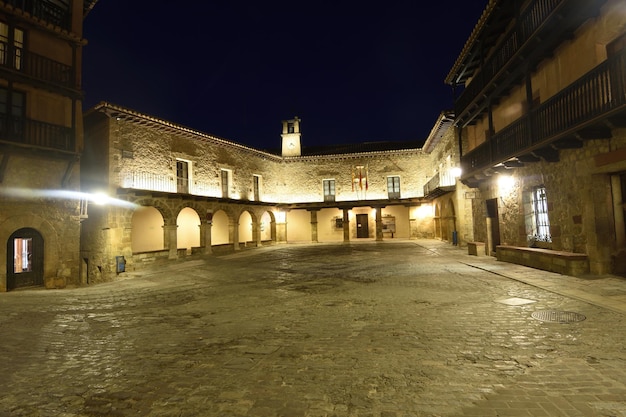 Main square of Albarracin Teruel province Aragon Spain