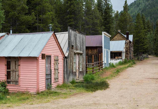 Main street in Ghost Town of St Elmo