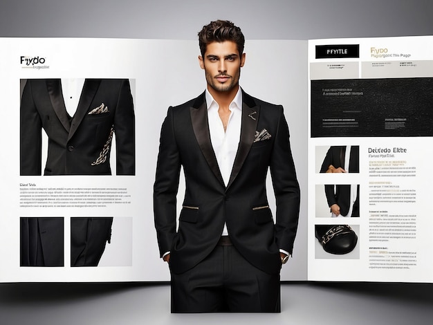 Maintain a luxurious and modern aesthetic in keeping with mens fashion