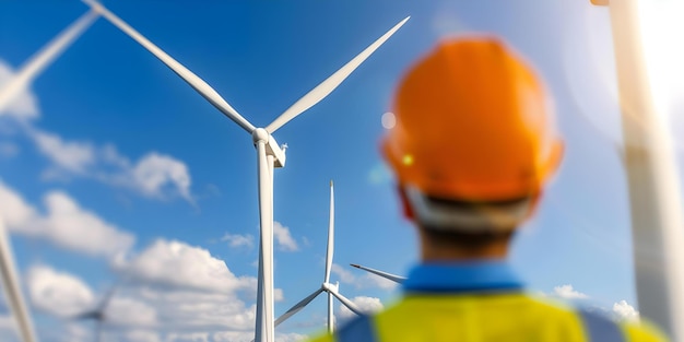 Maintaining Offshore Wind Turbines Essential for Sustainable Energy Development Concept Sustainable Energy Offshore Wind Turbine Maintenance Renewable Energy Green Technology