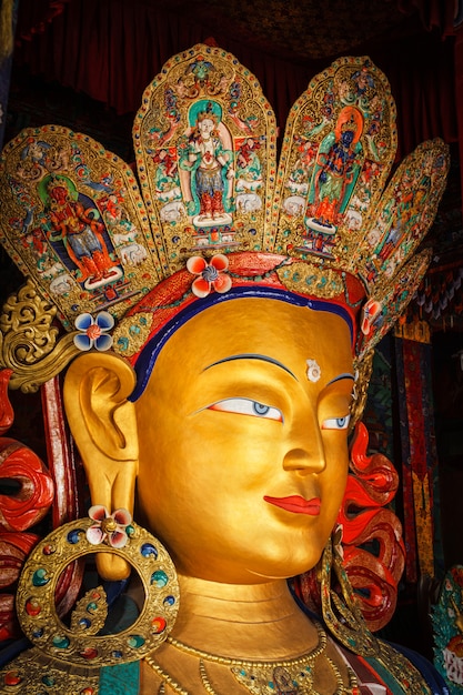 Maitreya Buddha in Thiksey Gompa, Ladakh