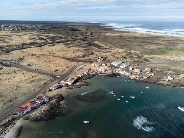 Majanicho village aerial view Fuerteventura