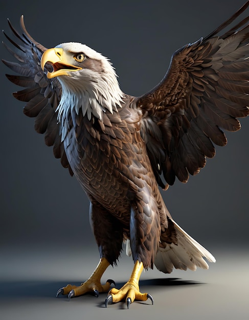 Majestic Bald Eagle with Spread Wings