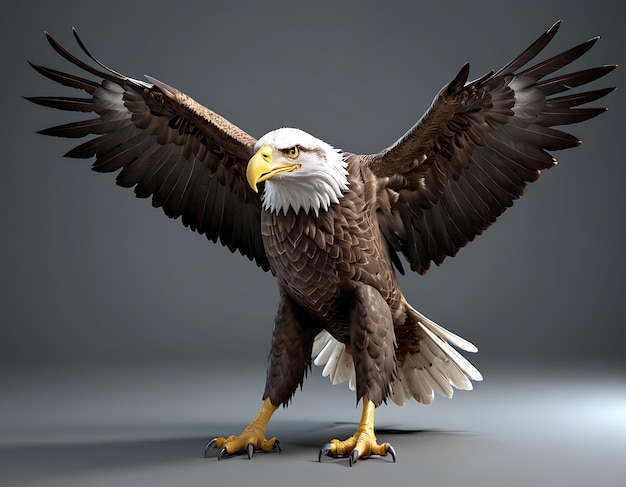 Majestic Bald Eagle with Spread Wings