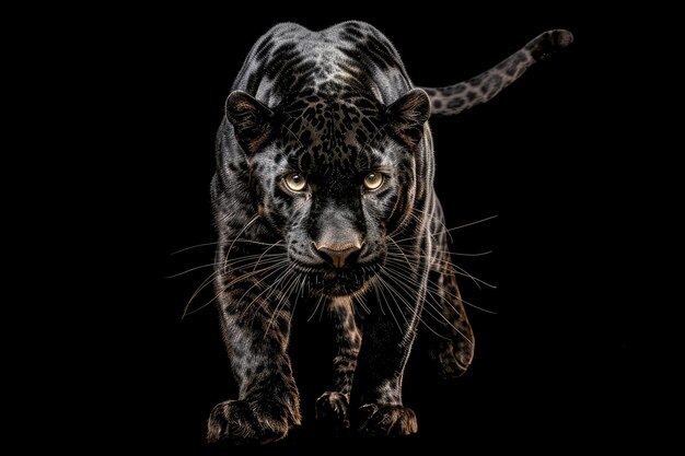 Majestic Black Panther in the Dark