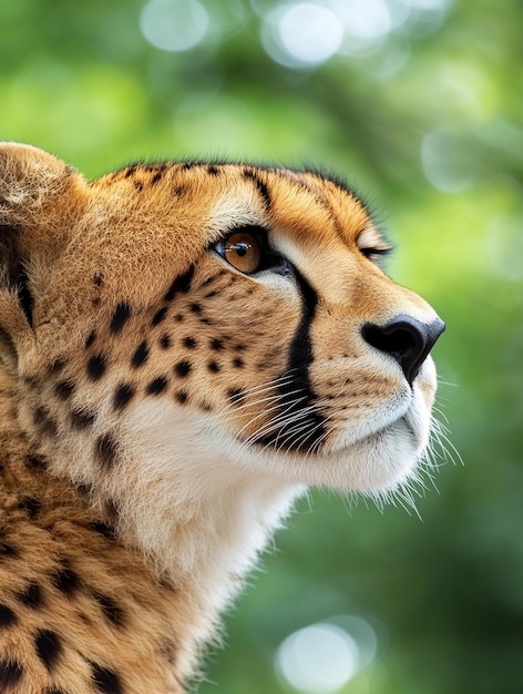 Photo majestic cheetah closeup wild animal portrait with stunning detail