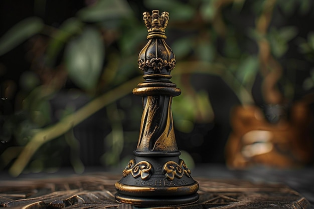 A majestic chess queen token adorned with the phra generative ai