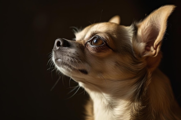 Majestic chihuahua in dramatic lighting