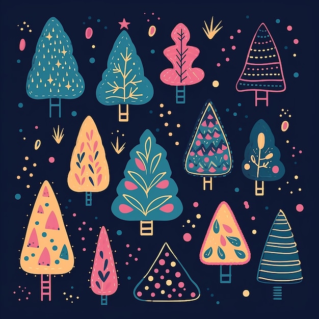 A Majestic Christmas Tree Bedecked with Sparkling Ornaments and Radiant Lights Ai generated