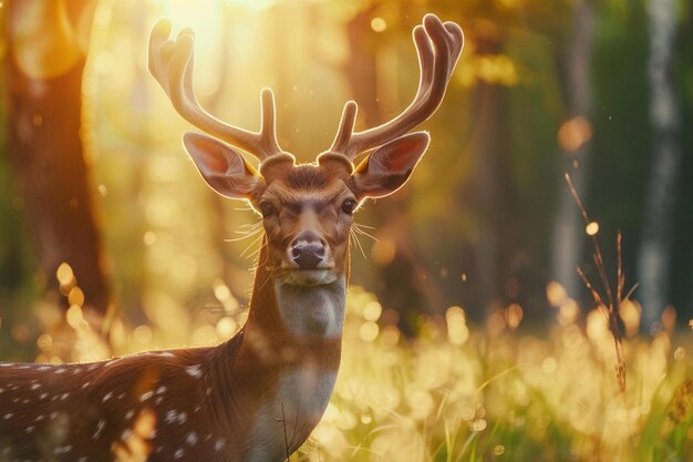 Majestic Deer Full Antlers Stands