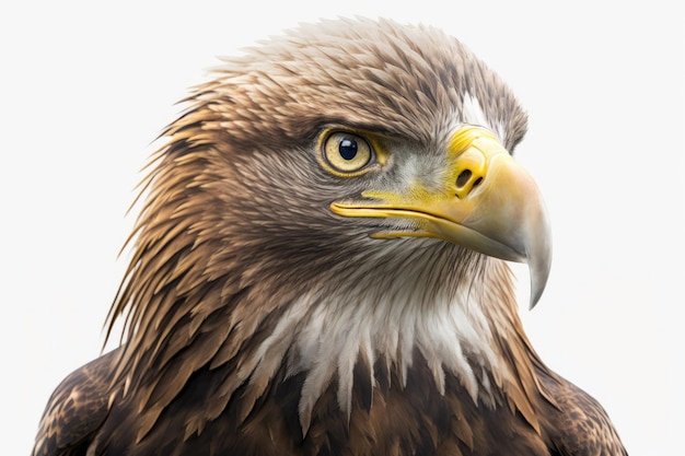 Majestic Eagle on White Background