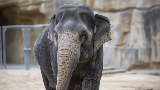 Majestic elephant with detailed skin texture