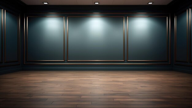 Majestic empty room for your advertising content