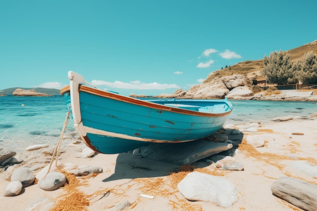 Majestic fishing boat at sea expertly catching an array of flavorful fish for a bountiful harvest