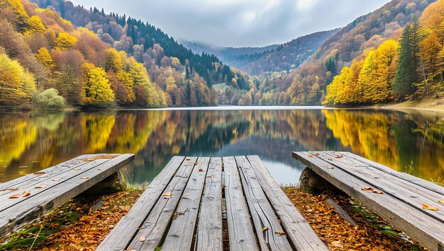 Majestic Forest Lake in Autumn Capturing the Serene Beauty of Nature with Reflective Waters and Rich Seasonal Colors