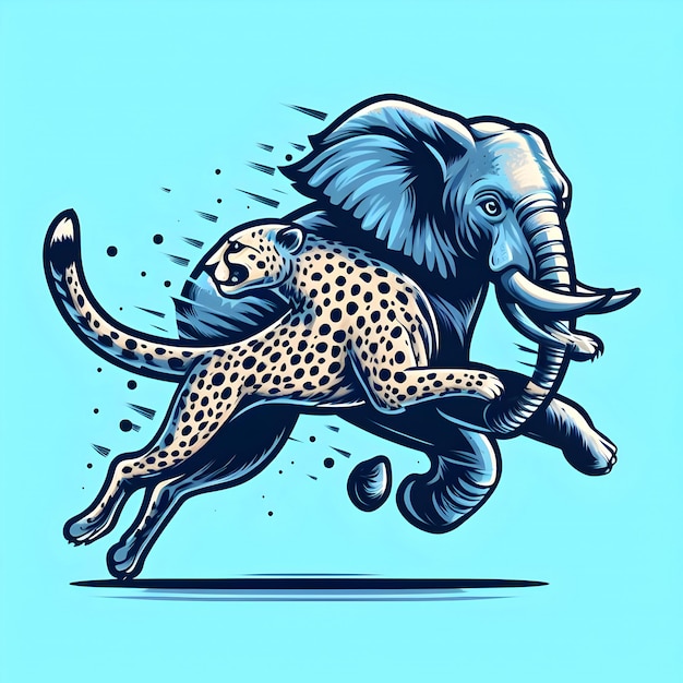 Majestic Fusion Crafting a Marvelous Creature Blending Cheetah's Agility with Elephant's Might