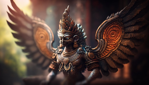 Majestic Garuda Sculpture Symbol of Power and Devotion in Indian Mythology