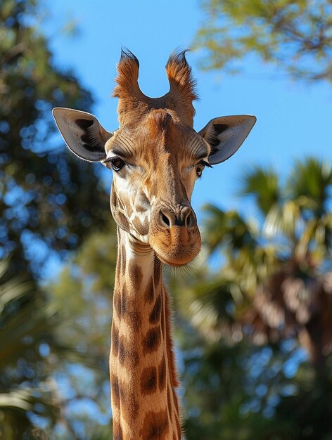 Majestic Giraffe in Natural Habitat Wildlife Photography