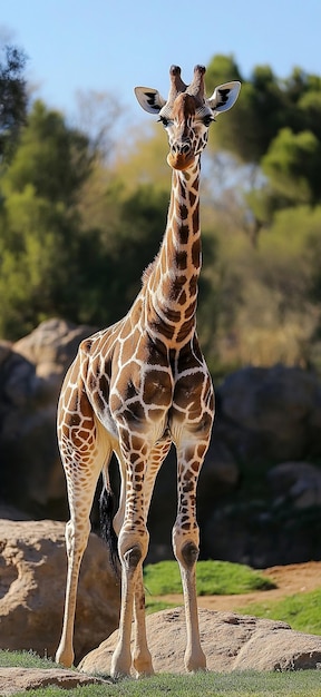 Majestic Giraffe in Natural Habitat Wildlife Photography