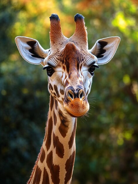 Majestic Giraffe Portrait in Natural Habitat