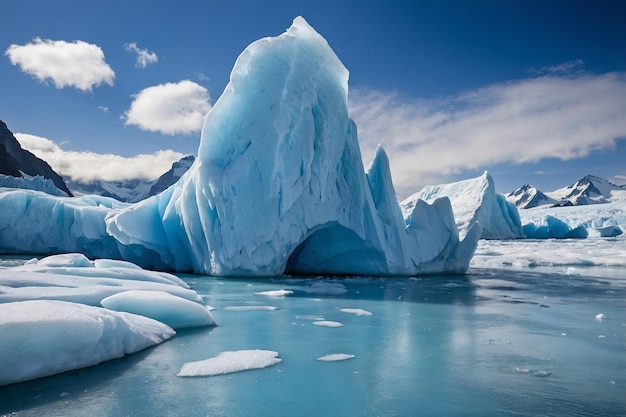 Majestic glaciers frozen splendor wallpaper