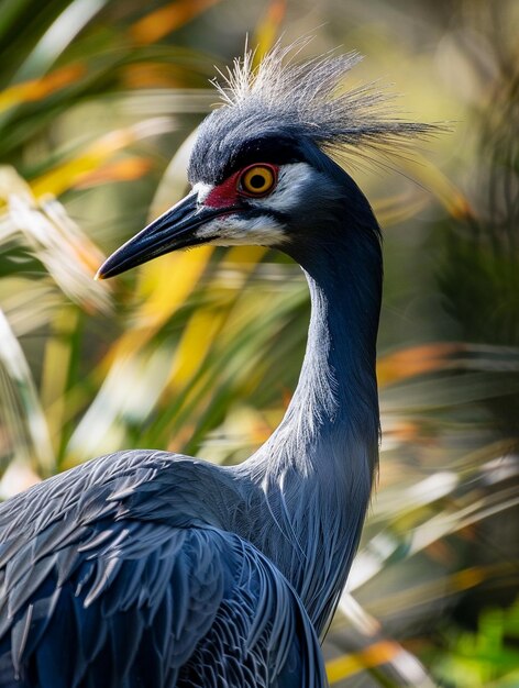 Majestic Grey Heron with Striking Plumage in Natural Habitat