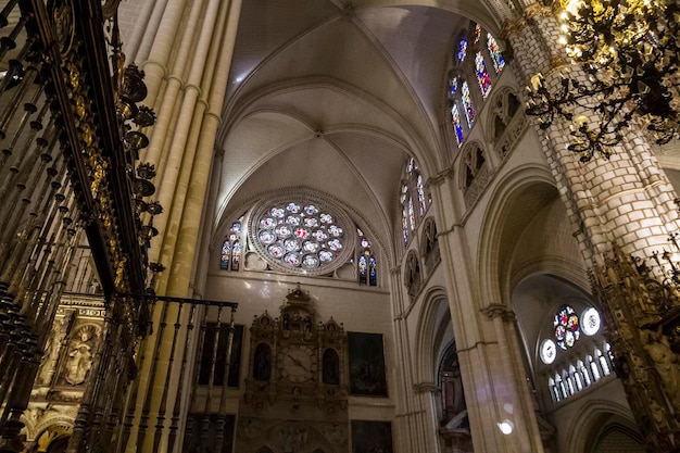 Majestic interior of the Cathedral Toledo, Spain. Declared World Heritage Site by Unesco