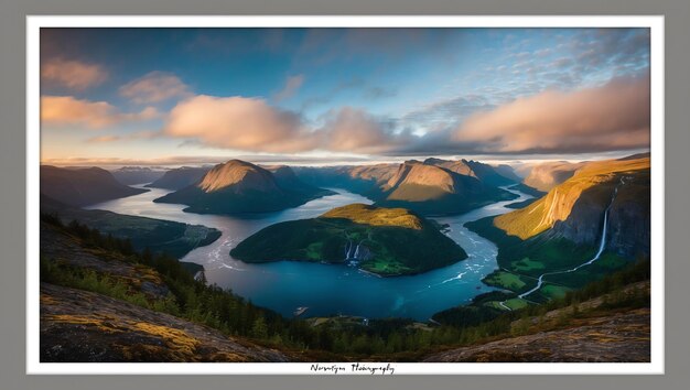 Photo majestic landscape of norway