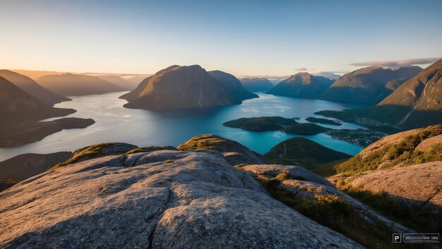 Photo majestic landscape of norway