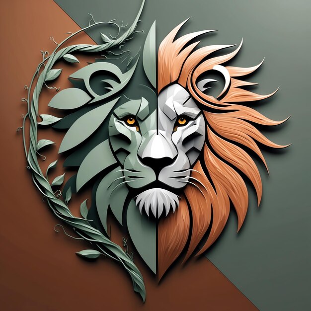 Photo majestic lion logo design