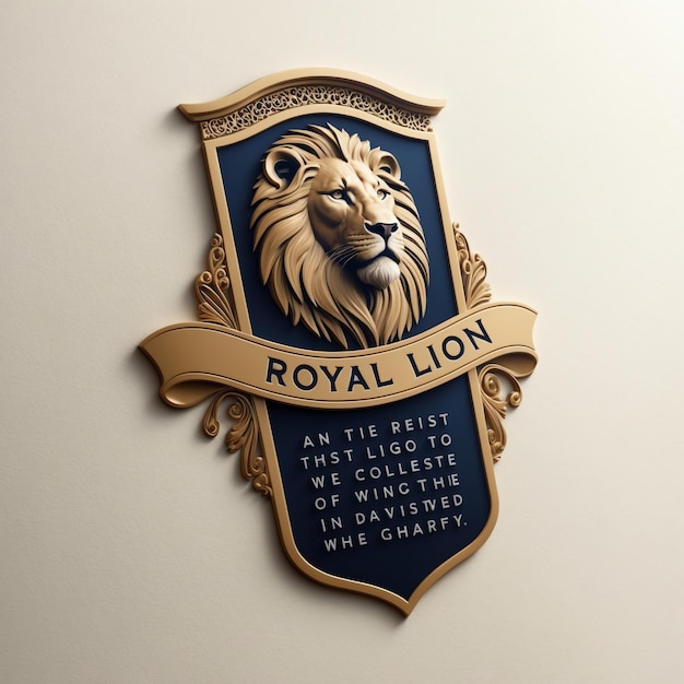 Photo majestic lion logo design