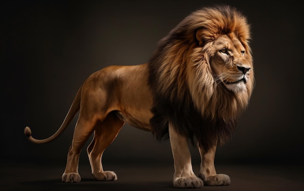 Majestic Lion Portrait in Advertising Photography Generative AI