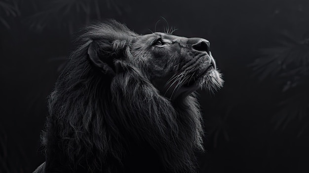 Majestic lion Realistic photo cinematic light black and white photography chaos 1 ar 169 style raw stylize 250 weird 1 Job ID 63a33a179b1a4b0aa9f148e2be2fadc1