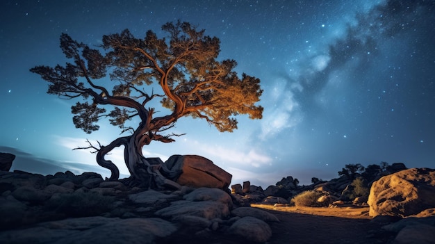 The Majestic Milky Way Shining Above a National Park