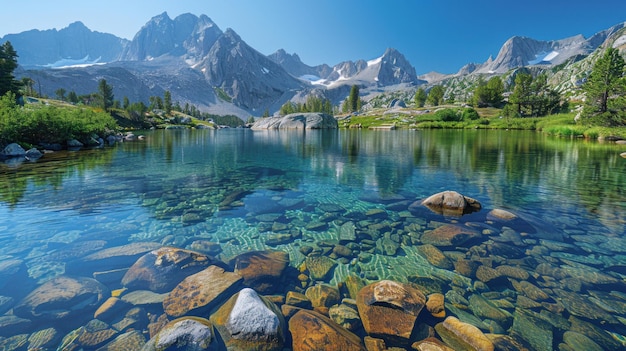 Majestic Mountain Lake Serenity Captured with Nikon Z6 and 1430mm f4 Lens