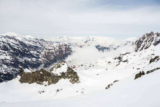 Majestic mountain peaks in the Alps