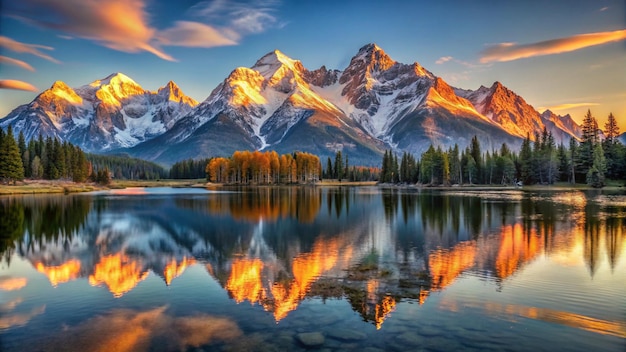 Majestic Mountain Range at Sunrise SnowCapped Peaks 8k HD Photo