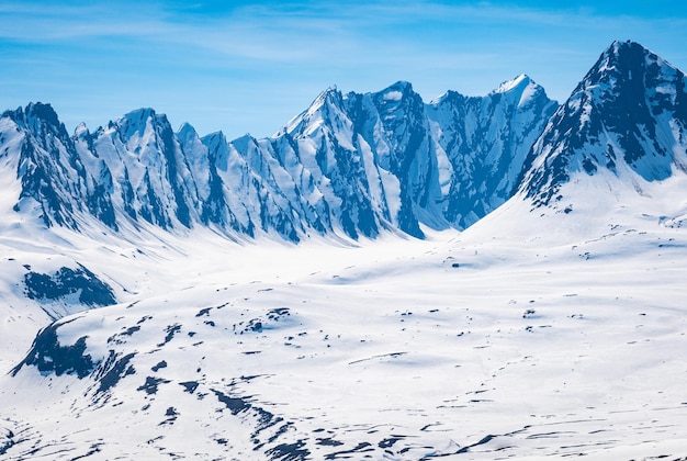 Majestic mountains of Thompson Pass rise over trees