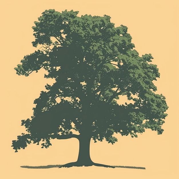 Photo majestic oak tree illustration symbol of strength and longevity