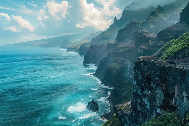 Photo majestic ocean cliffs