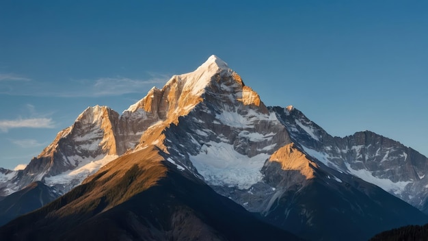 Majestic peaks against a clear blue sky inspire adventure and awe in breathtaking landscapes