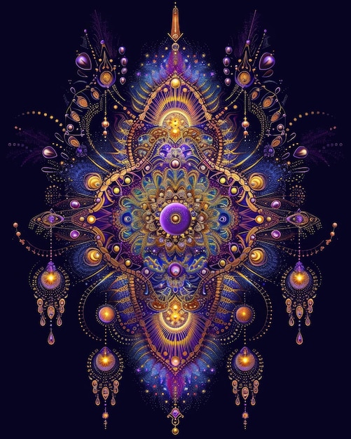 Majestic Portal Flourish in 3D Dot Mandala Style