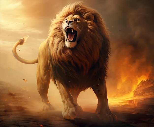 Majestic Power The Lion of Judah Generative AI