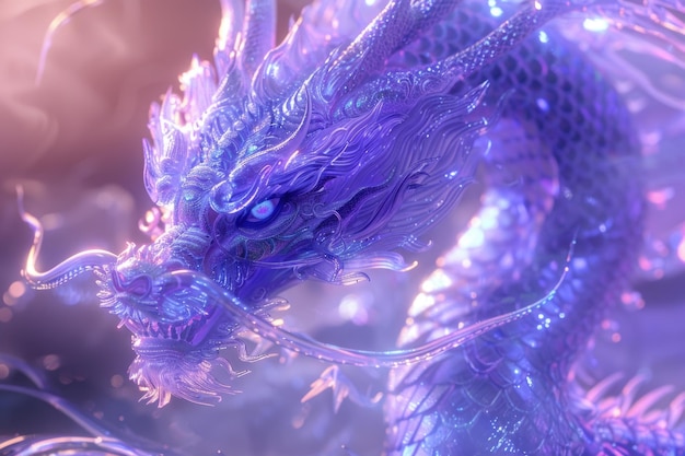 Photo majestic purple dragon