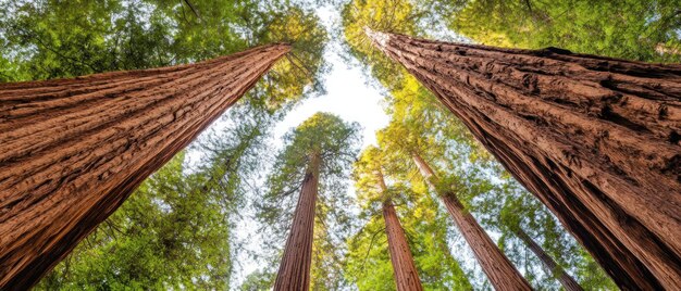 Photo majestic redwoods towering over a forest floor